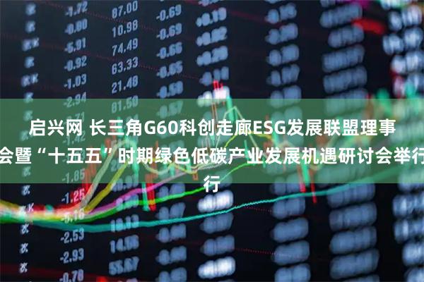 启兴网 长三角G60科创走廊ESG发展联盟理事会暨“十五五”时期绿色低碳产业发展机遇研讨会举行